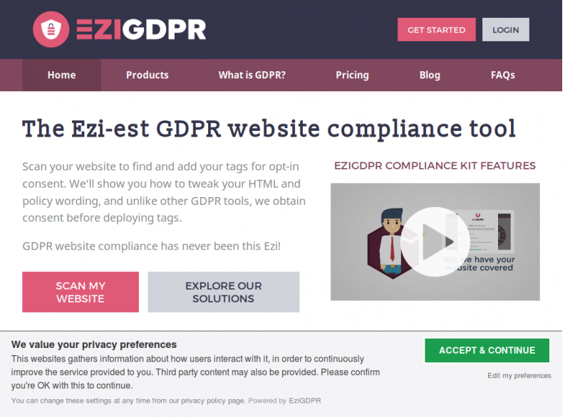 GDPR Consent Request Popup - Small Banner